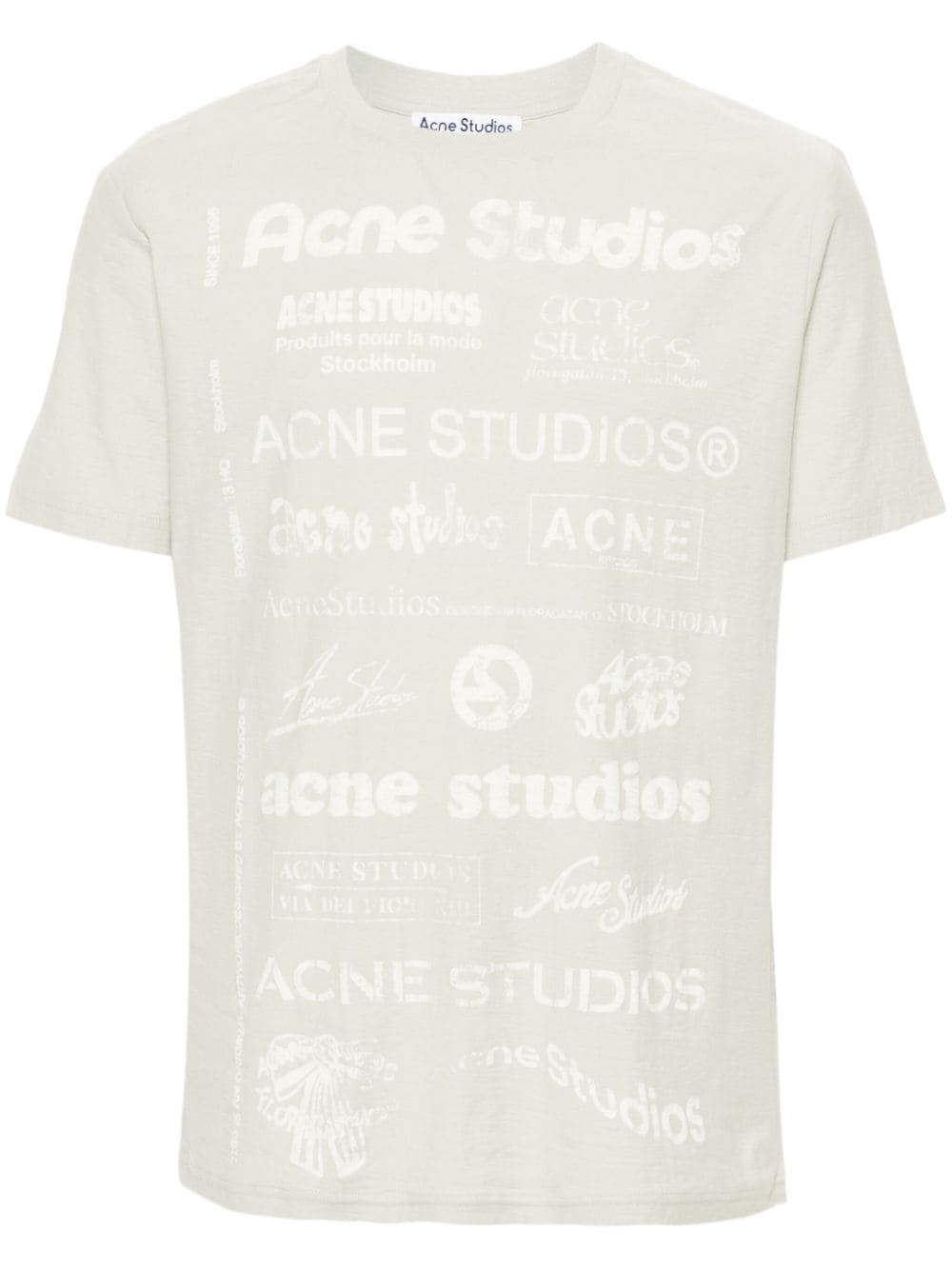 Acne Studios T-shirt met logoprint Groen