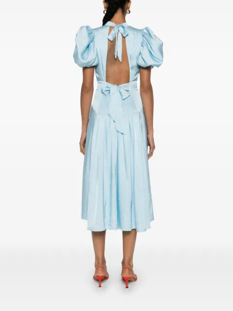 ROTATE BIRGER CHRISTENSEN polka dot-print puff-sleeve midi dress 112568 - 3