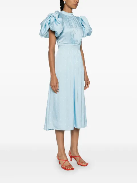 ROTATE BIRGER CHRISTENSEN polka dot-print puff-sleeve midi dress 112568 - 2