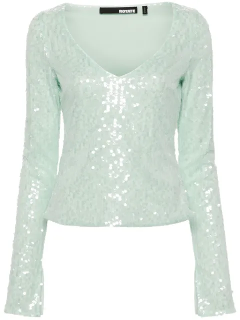 ROTATE BIRGER CHRISTENSEN playera manga larga con lentejuelas