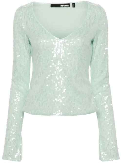 T-shirt en mesh brodé de sequins - ROTATE BIRGER CHRISTENSEN - Modalova