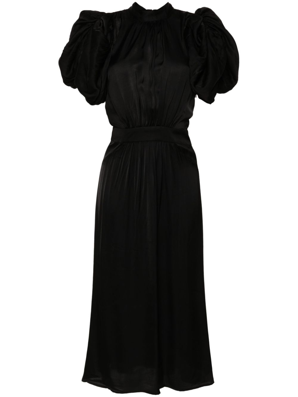 Image 1 of ROTATE BIRGER CHRISTENSEN puff-sleeve  sequin embellished midi dress