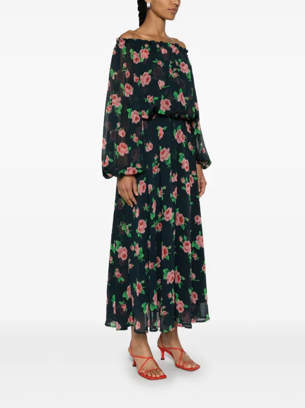 rotate chiffon maxi dress Chiffon Ls Maxi Dress Taupe