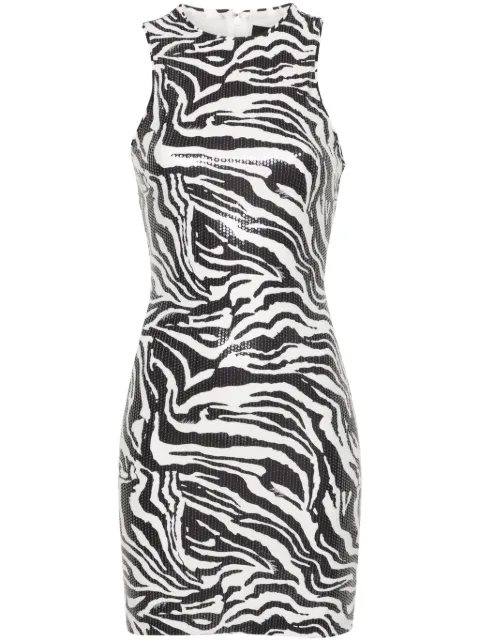 ROTATE BIRGER CHRISTENSEN zebra-print sequin embellished dress