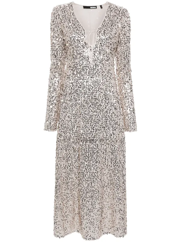 Store Rotate Birger Christensen Sequined Leopard Dress