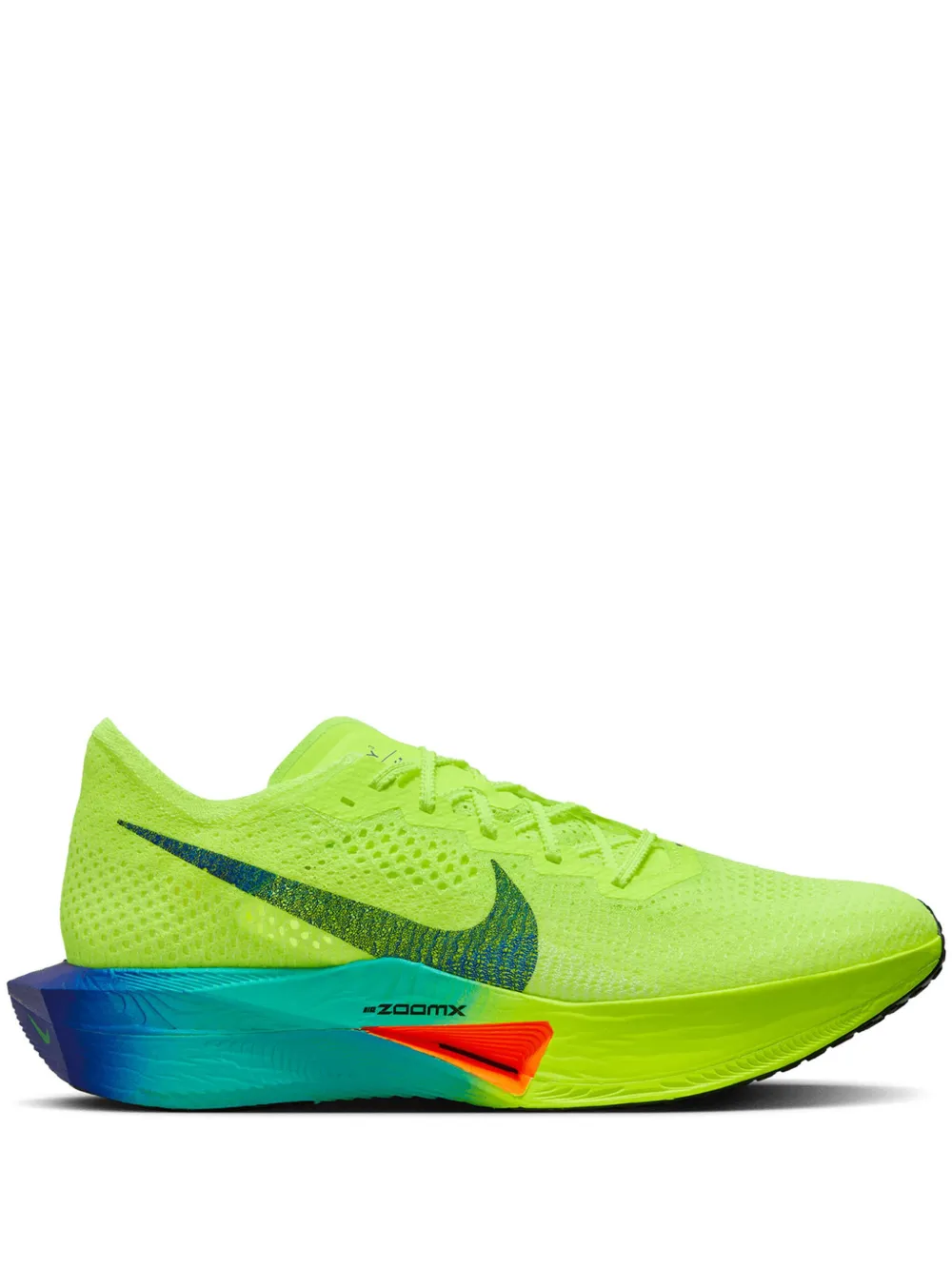 Nike Zoomx Vaporfly 3 Flyknit Running Sneakers In Green