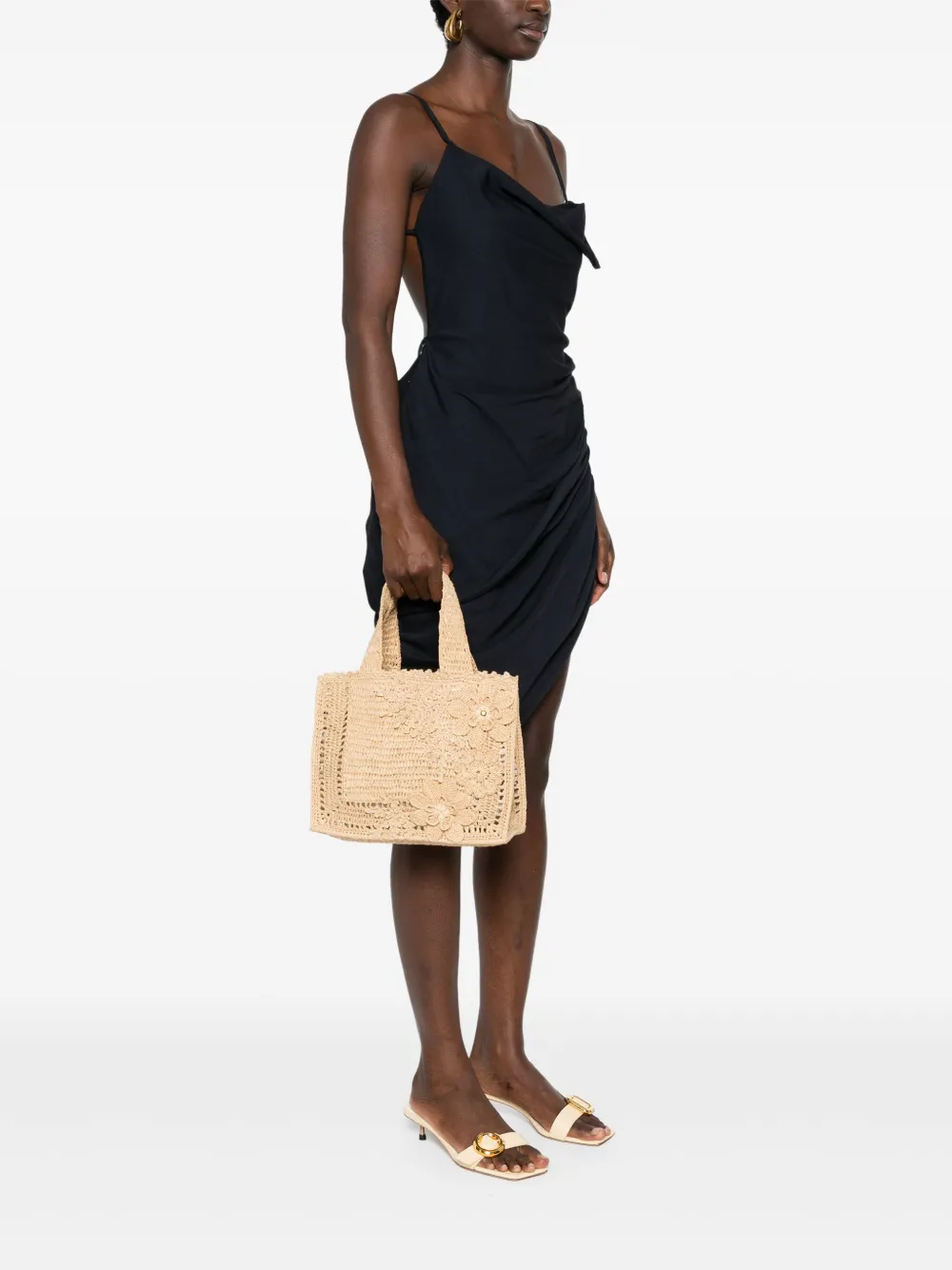 ZIMMERMANN Shopper met bloemapplicatie - Beige