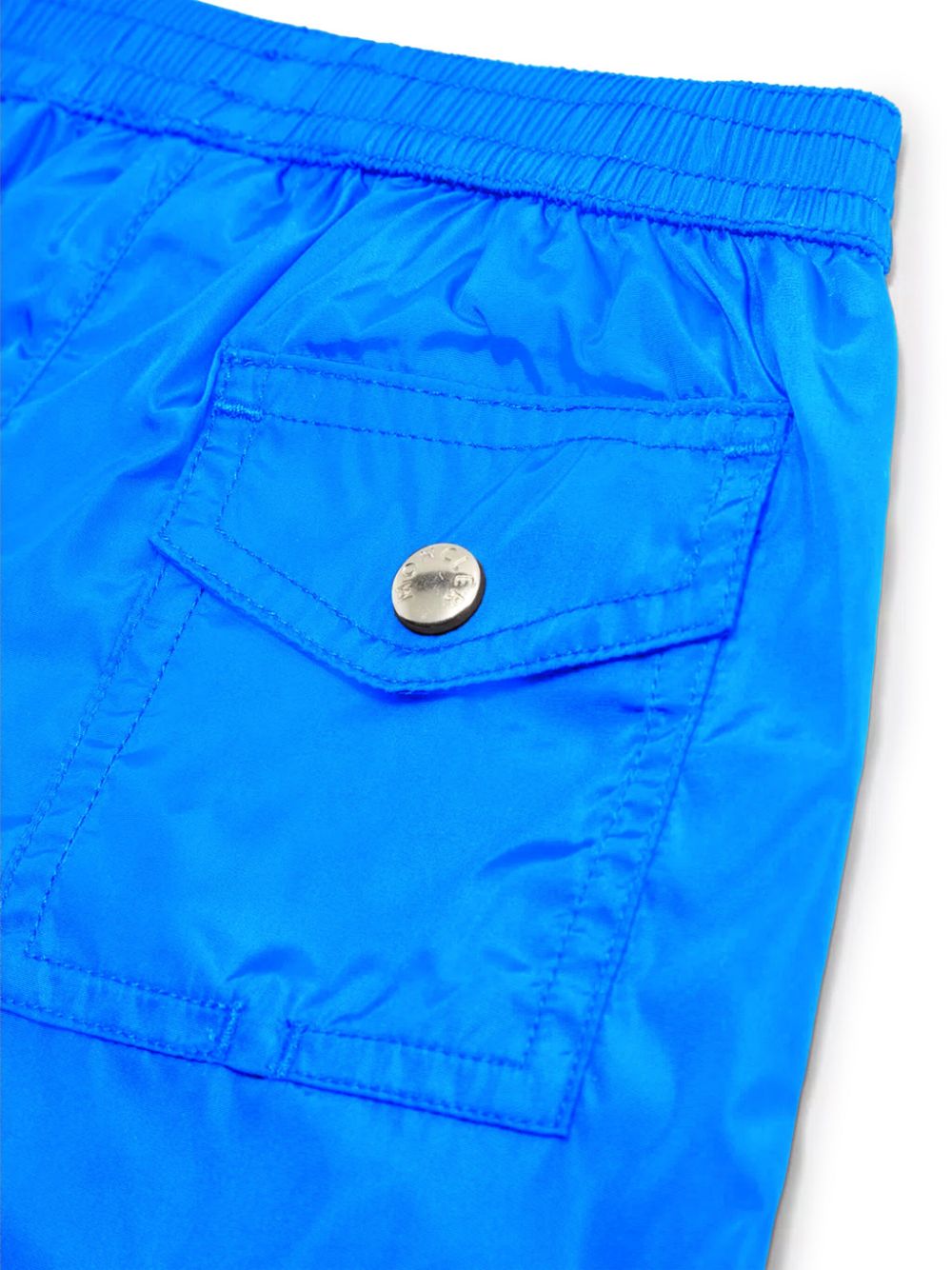 Moncler Enfant Shorts met elastische taille en logo-applicatie Blauw