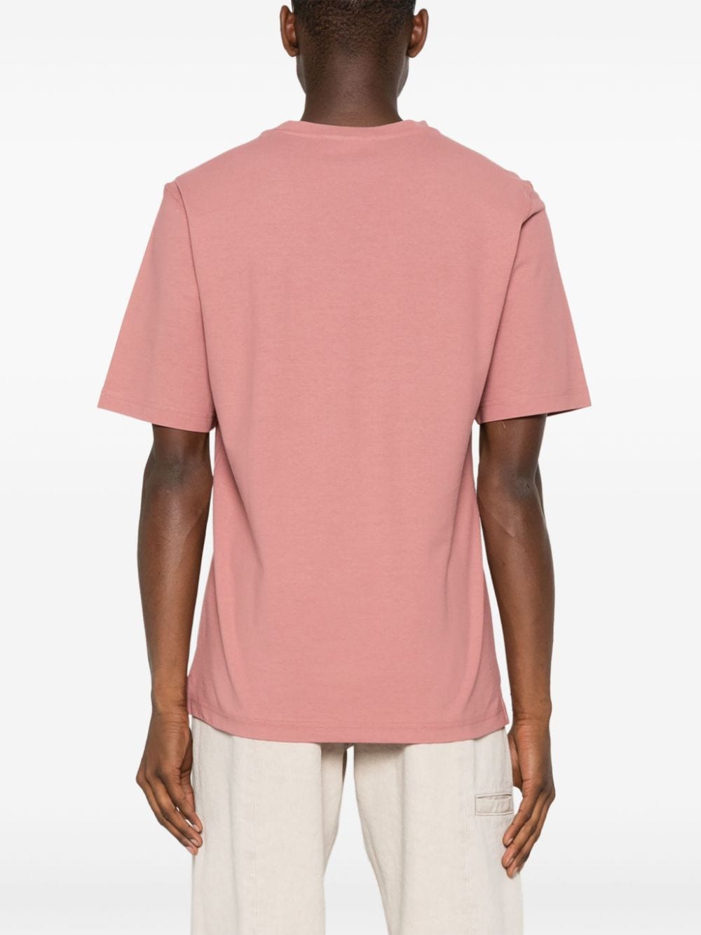 Shop Lardini Round-neck Cotton T-shirt In Pink