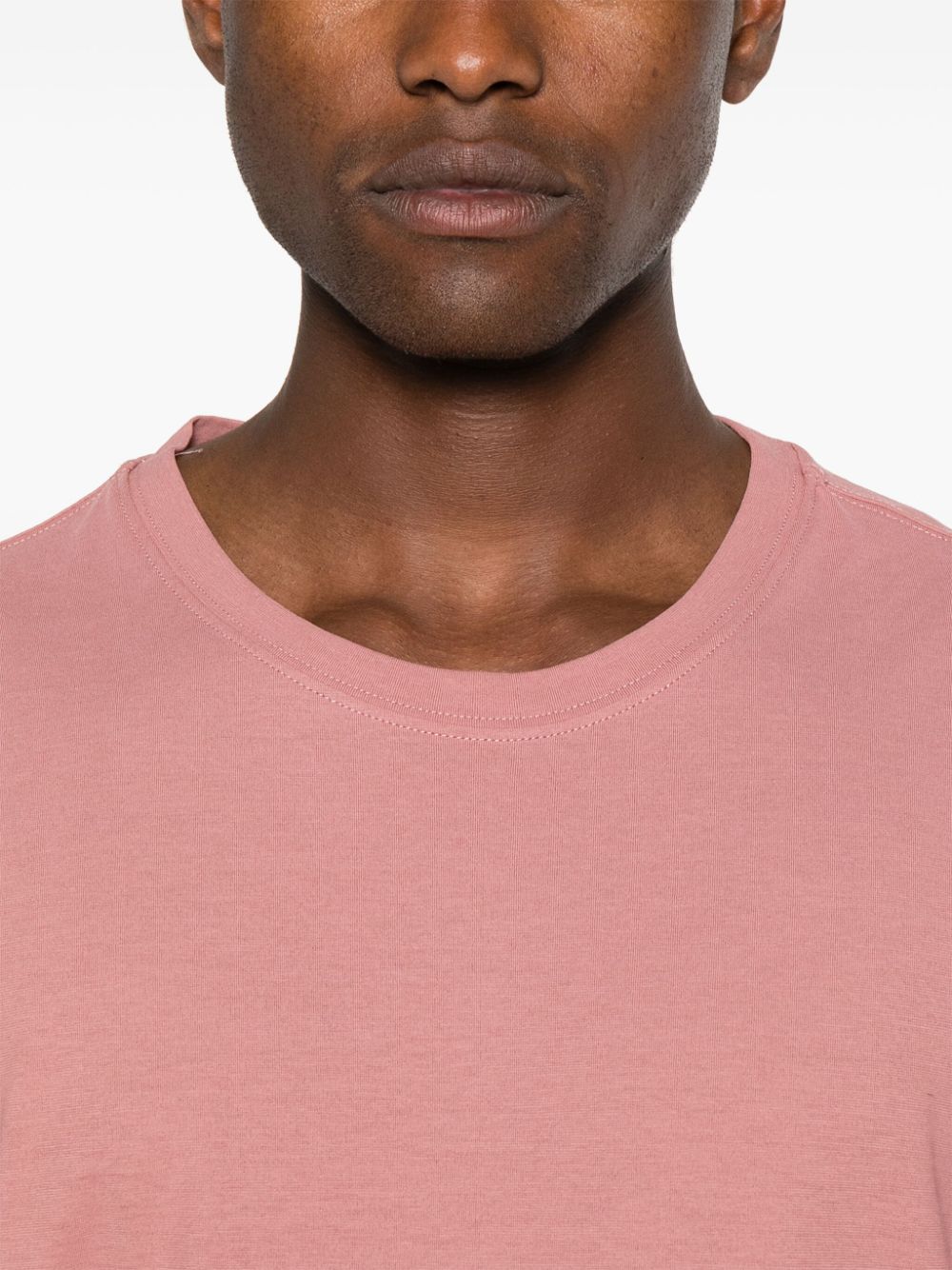 Shop Lardini Round-neck Cotton T-shirt In Pink