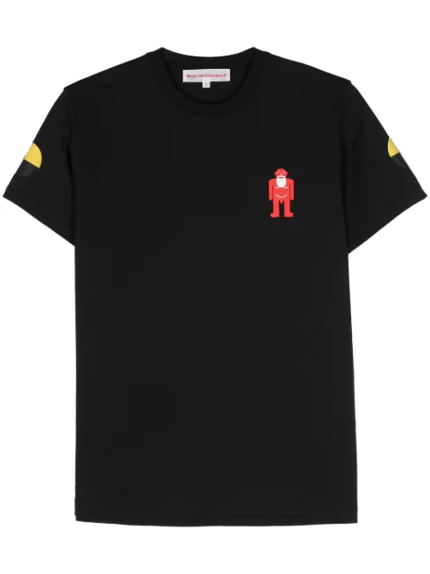 Walter Van Beirendonck Safe And Sound-T raised logo-detail T-shirt