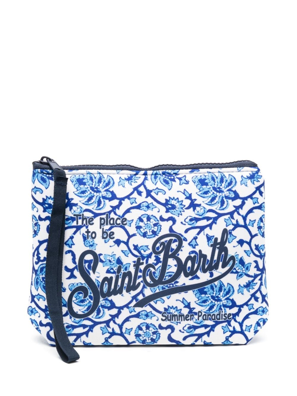 Mc2 Saint Barth Aline Ajrakh-print Wash Bag In Blue