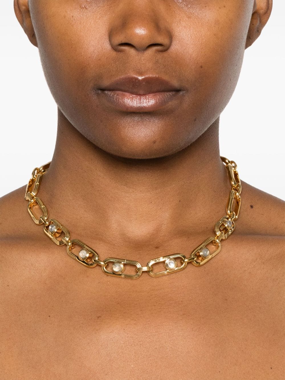 Missoma Zenyu Link Gemstone choker - Goud