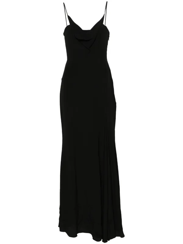 Isabel Marant Kapri Cowl-Neck Crepe Maxi Dress - Black