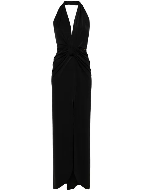 Robe longue à col v profond - NISSA - Modalova