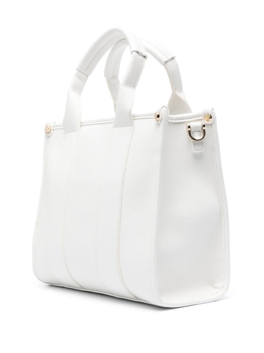 Shop V73 Embroidered-logo Tote Bag In White