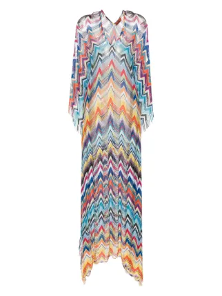 Missoni zigzag pattern Maxi Beach Dress Farfetch