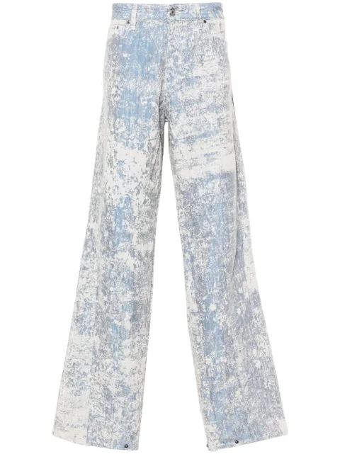 PDF dust-effect straight-leg jeans