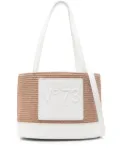 V°73 embossed-logo bucket bag - White