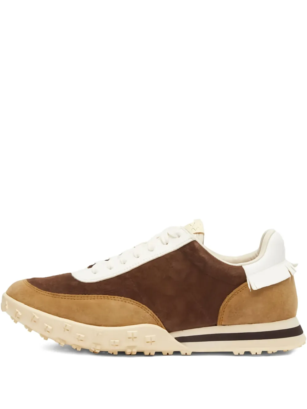Visvim Suède sneakers met franje Bruin