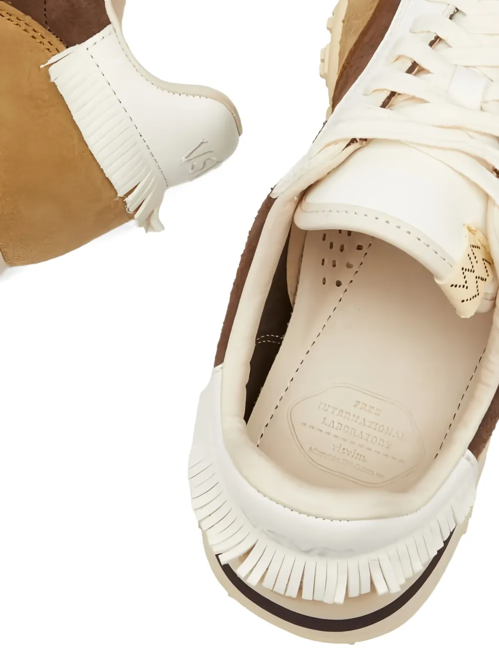 Visvim Fringed Suede Sneakers In Brown