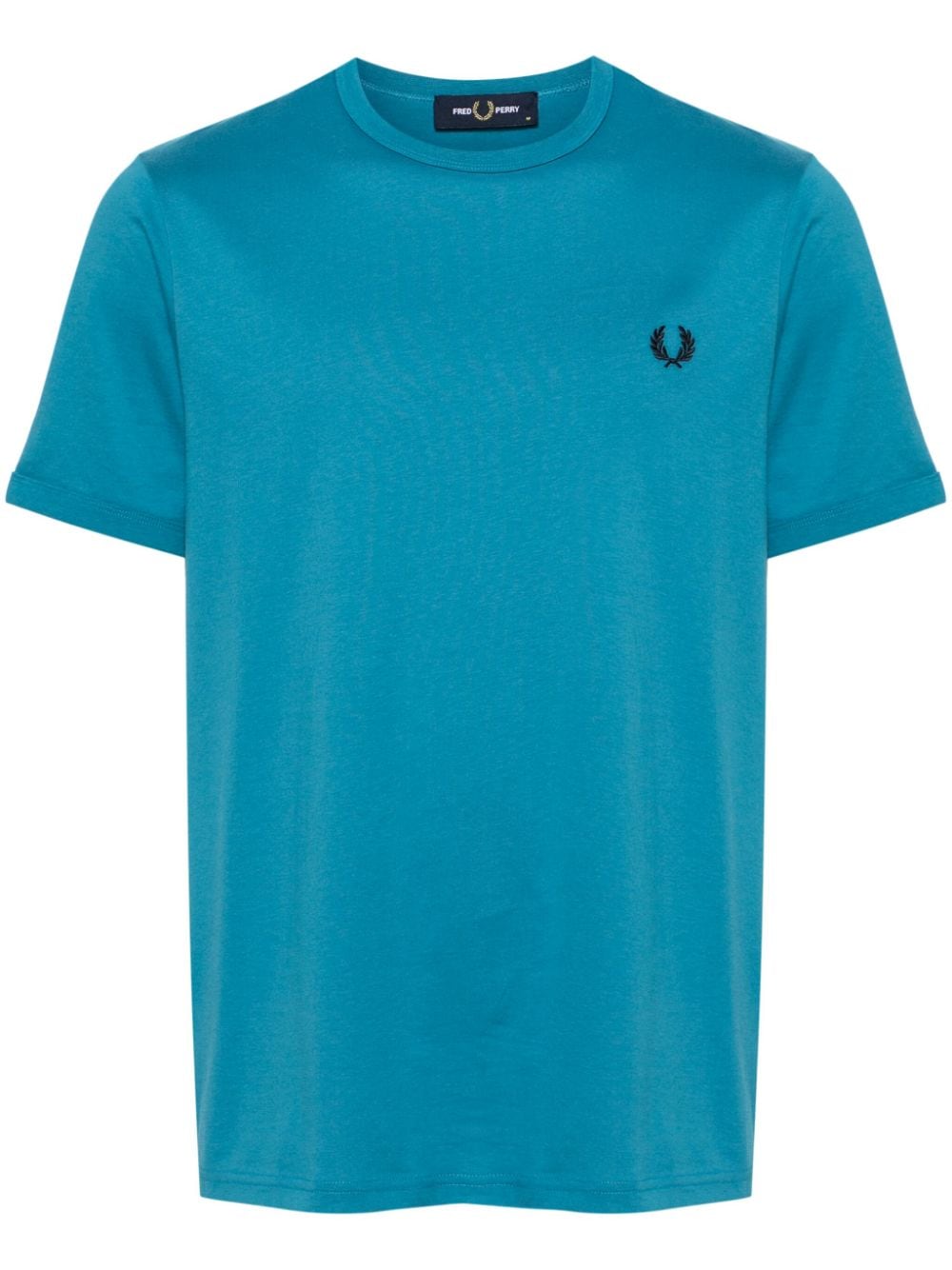 Fred Perry Logo-embroidered Cotton T-shirt In Blue
