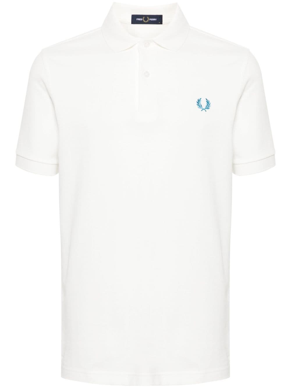 Fred Perry Logo-embroidered Cotton Polo Shirt In White