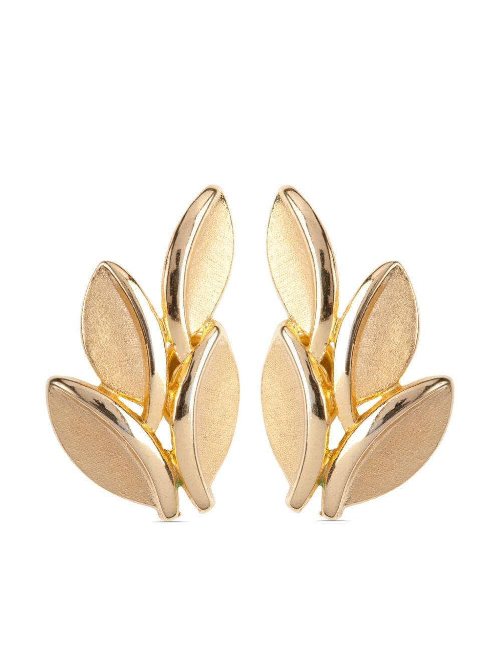 Pre-owned Susan Caplan Vintage 1960 Trifari Clip-on Earrings In Gold