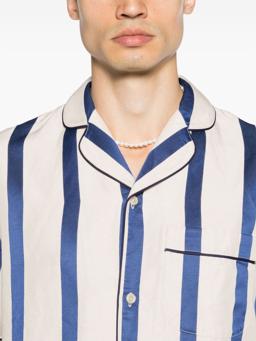 Shop A Kind Of Guise Cesare Striped Shirt In Neutrals