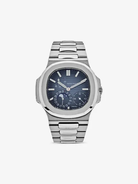Patek Philippe Pre-Owned ساعة 'نوتيلوس 5712/1A-001 مون فيز تيفاني أند كو' كلاسيكية 40.5 ملم 2022