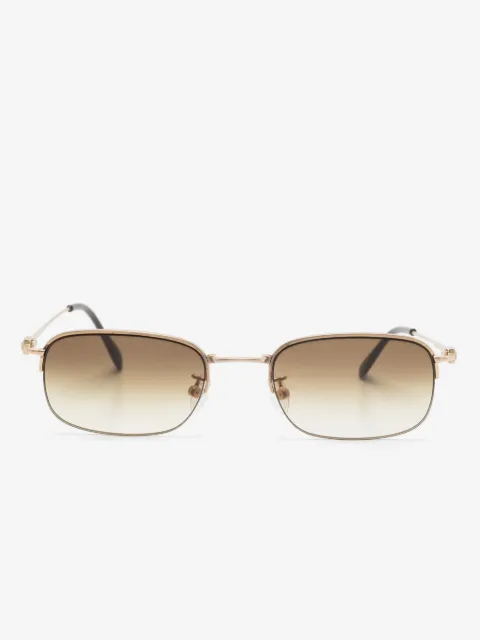 Yohji Yamamoto Pre-Owned lentes de sol con armazón ovalada y micas degradadas