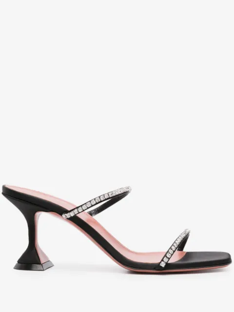 Amina Muaddi Gilda 70mm satin sandals