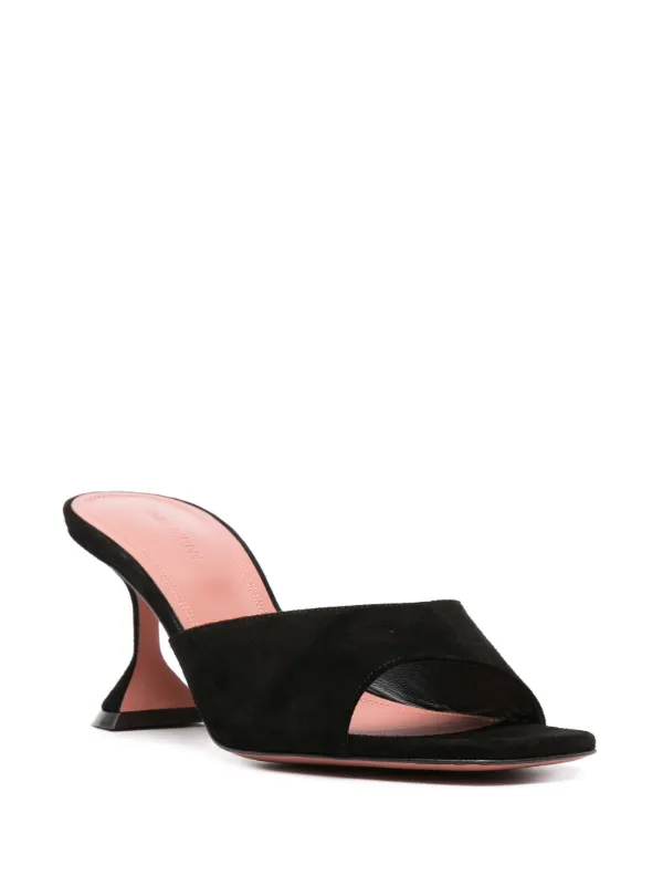 AMINA MUADDI AMIMINISATINBLACK 関税送料込 Ami patent leather pumps in black - Amina Muaddi | Mytheresa