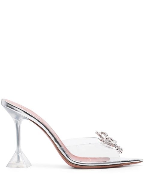 Amina Muaddi Rosie 95mm transparent mules