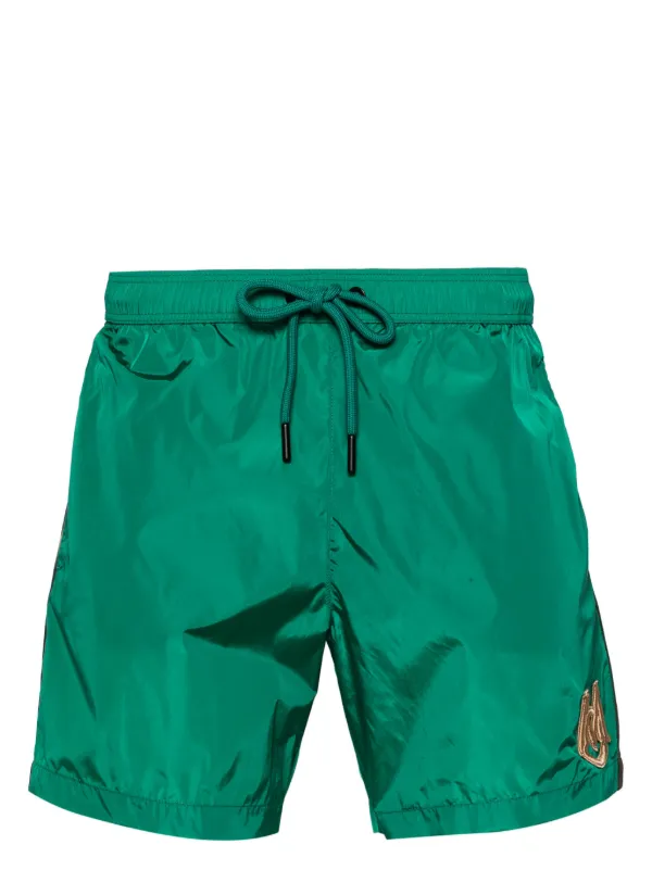 Moncler logo patch Swim Shorts Green FARFETCH PL