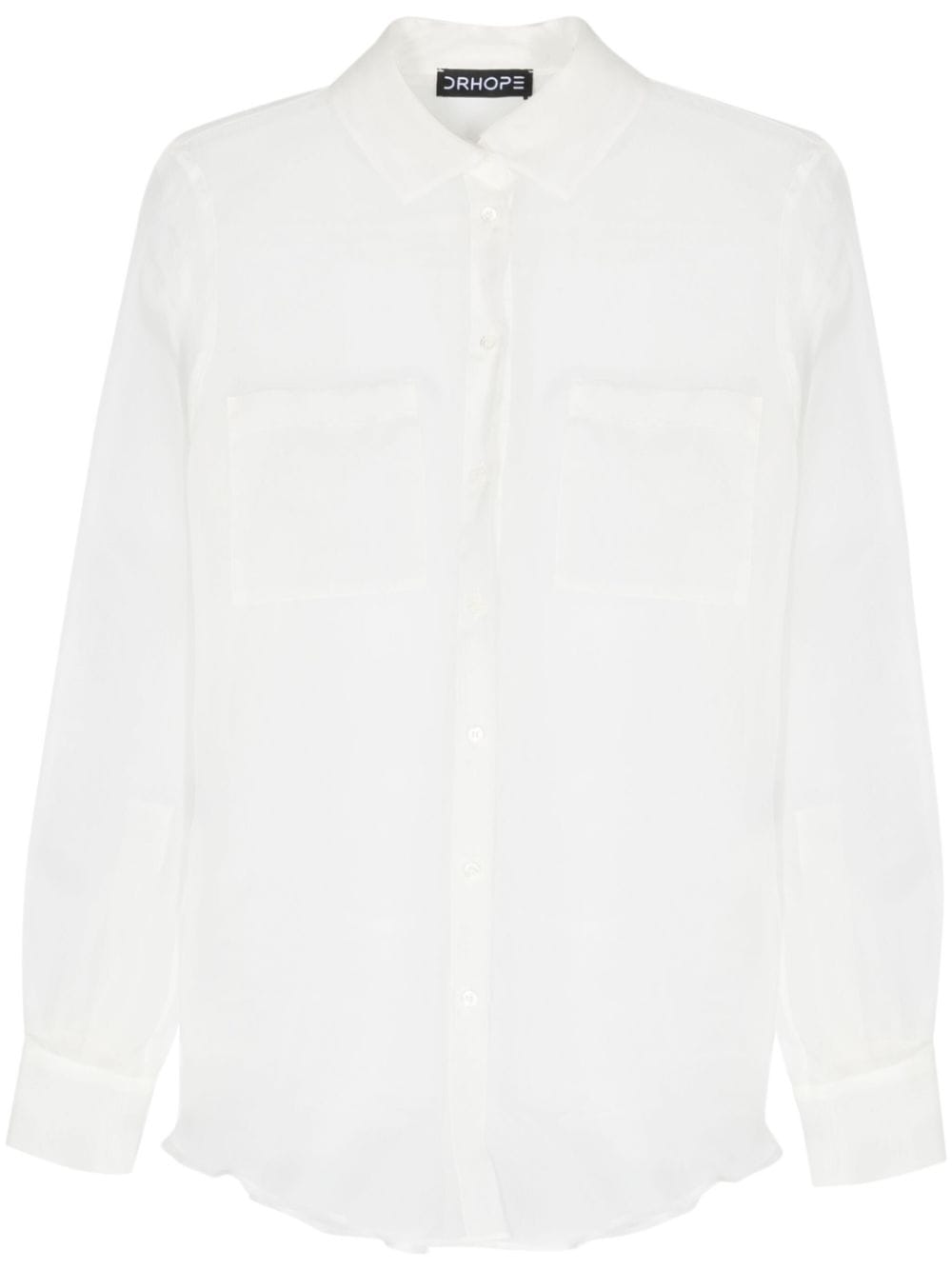 DRHOPE button-up silk shirt - Bianco