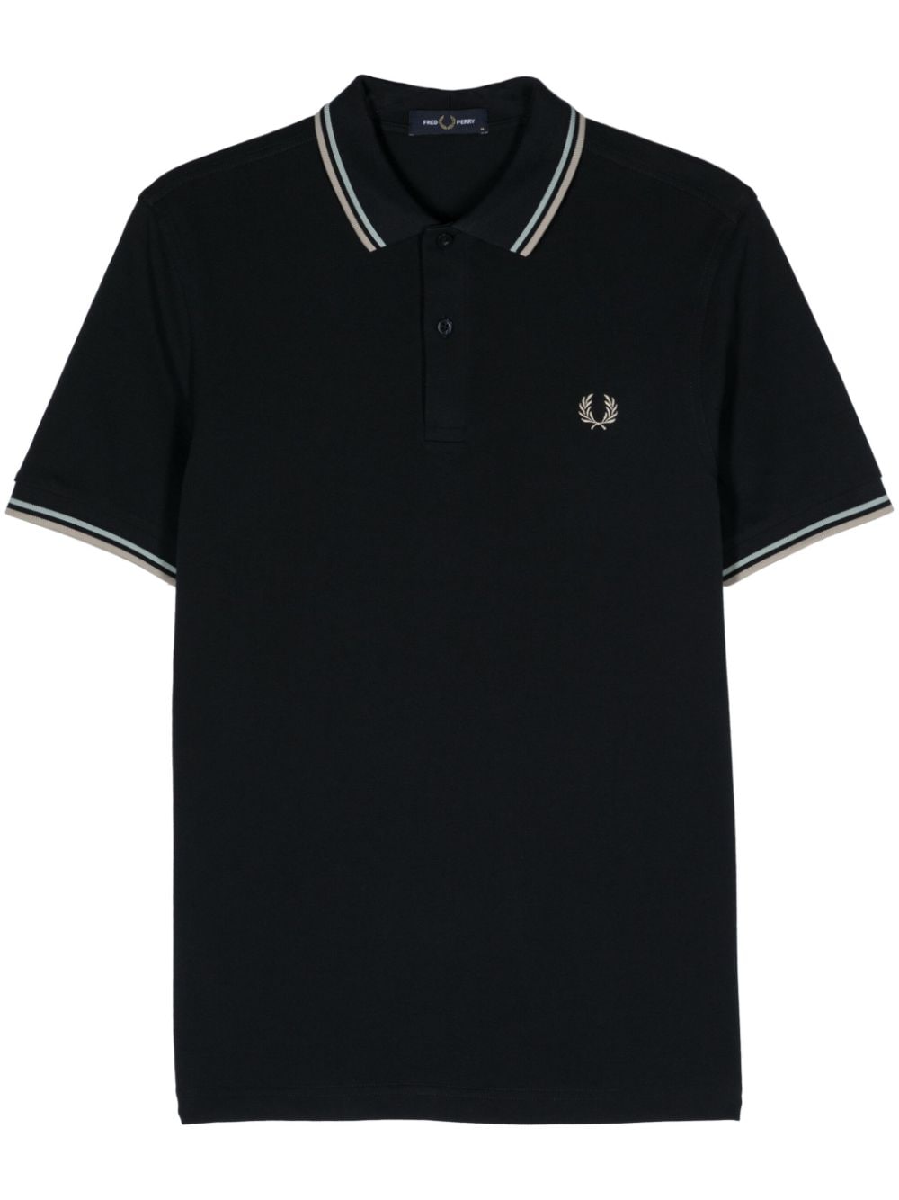 Shop Fred Perry Logo-embroidered Cotton Polo Shirt In Blau