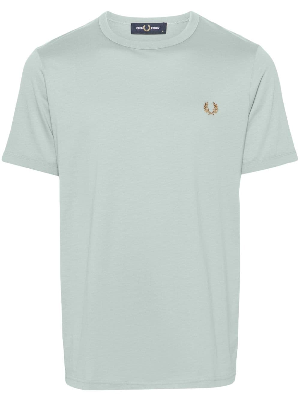 Fred Perry Logo-embroidered Cotton T-shirt In Green