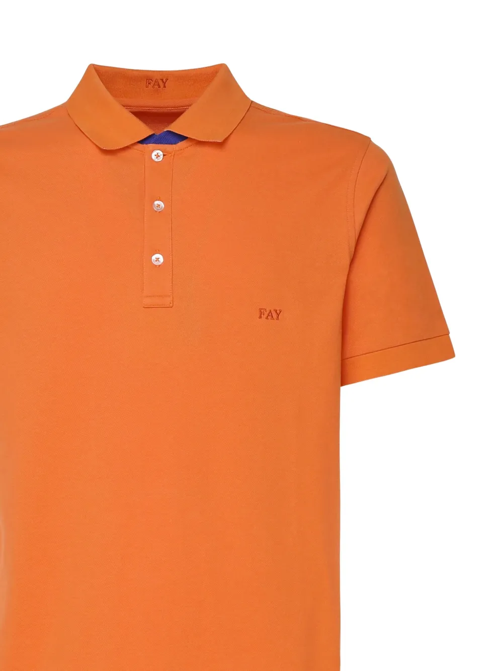 Fay embroidered cotton polo shirt Oranje