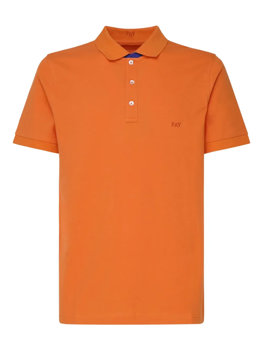 Fay embroidered cotton polo shirt Oranje