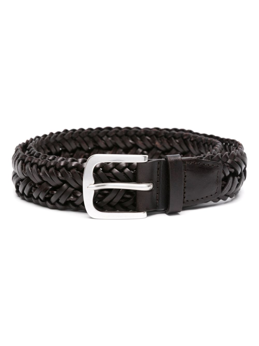 Coloring braided-leather belt