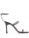 Amina Muaddi Maya 95mm leather sandals - Black