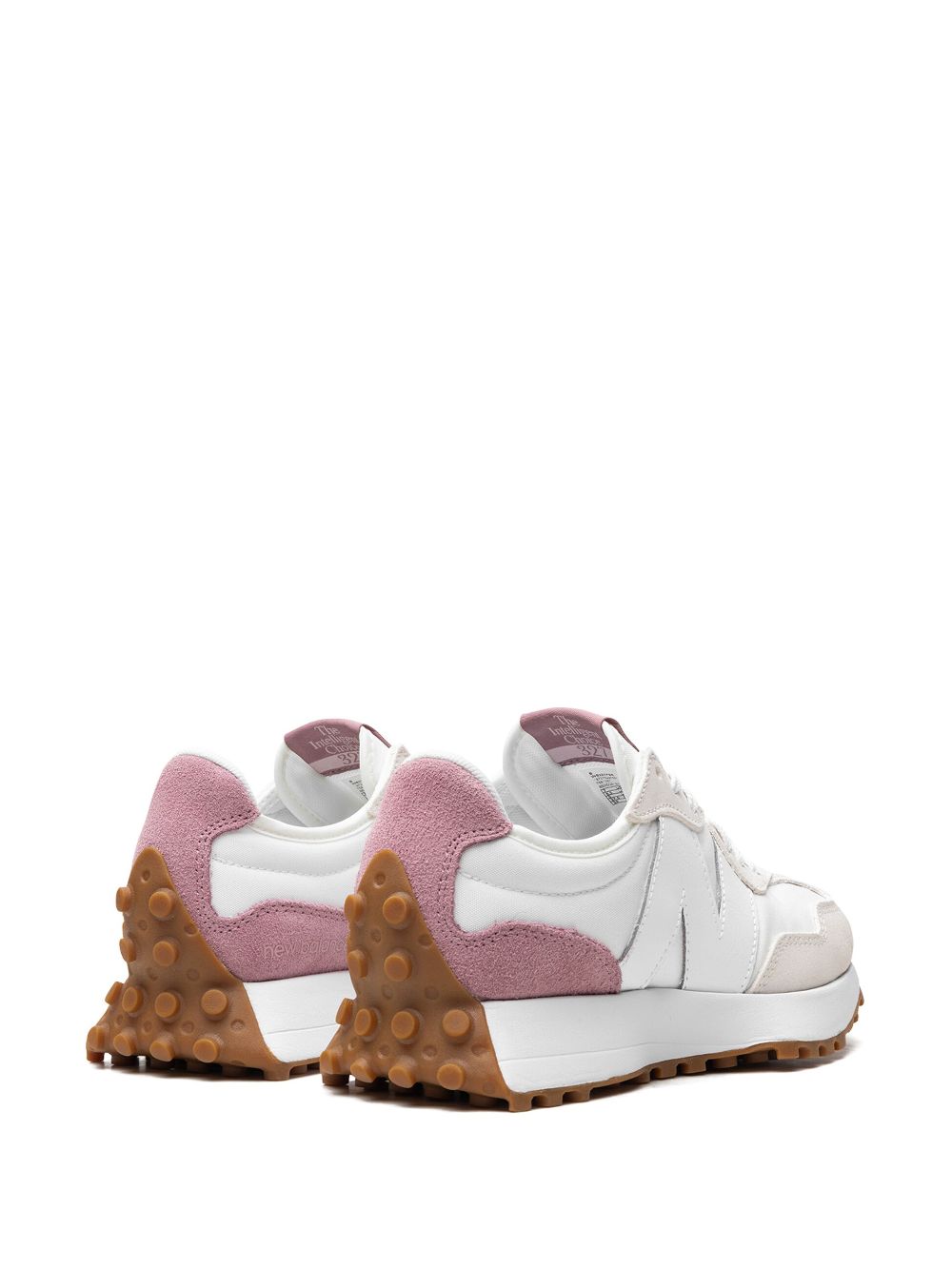 Shop New Balance 327 "white/pink" Sneakers