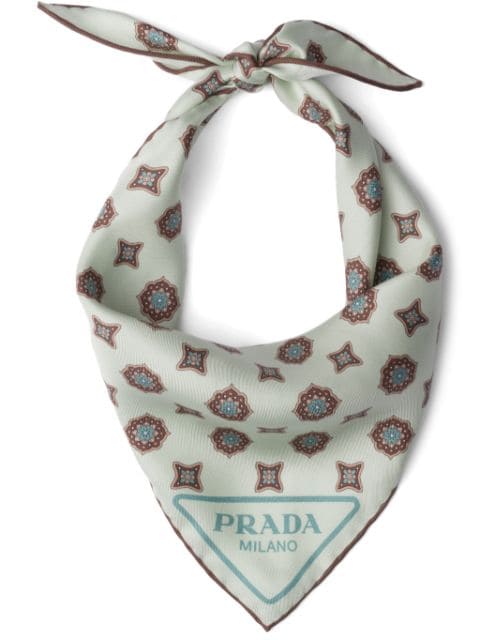 Prada graphic-print silk scarf