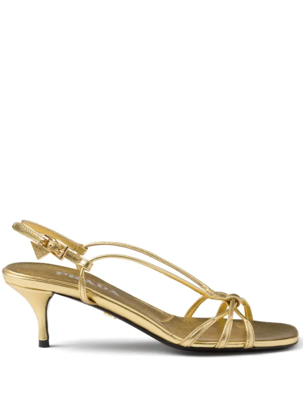 Prada 55mm Leather Sandals - Farfetch