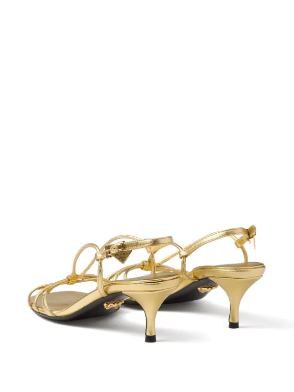 Prada 55mm Leather Sandals - Farfetch
