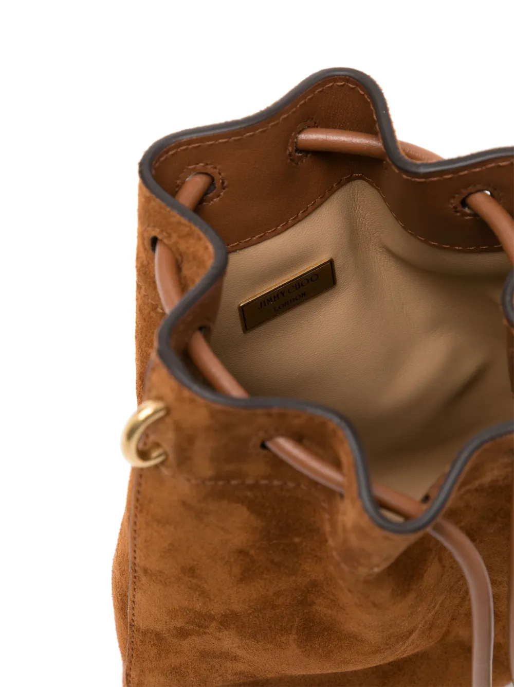 Jimmy Choo Bon suède bucket-tas Bruin