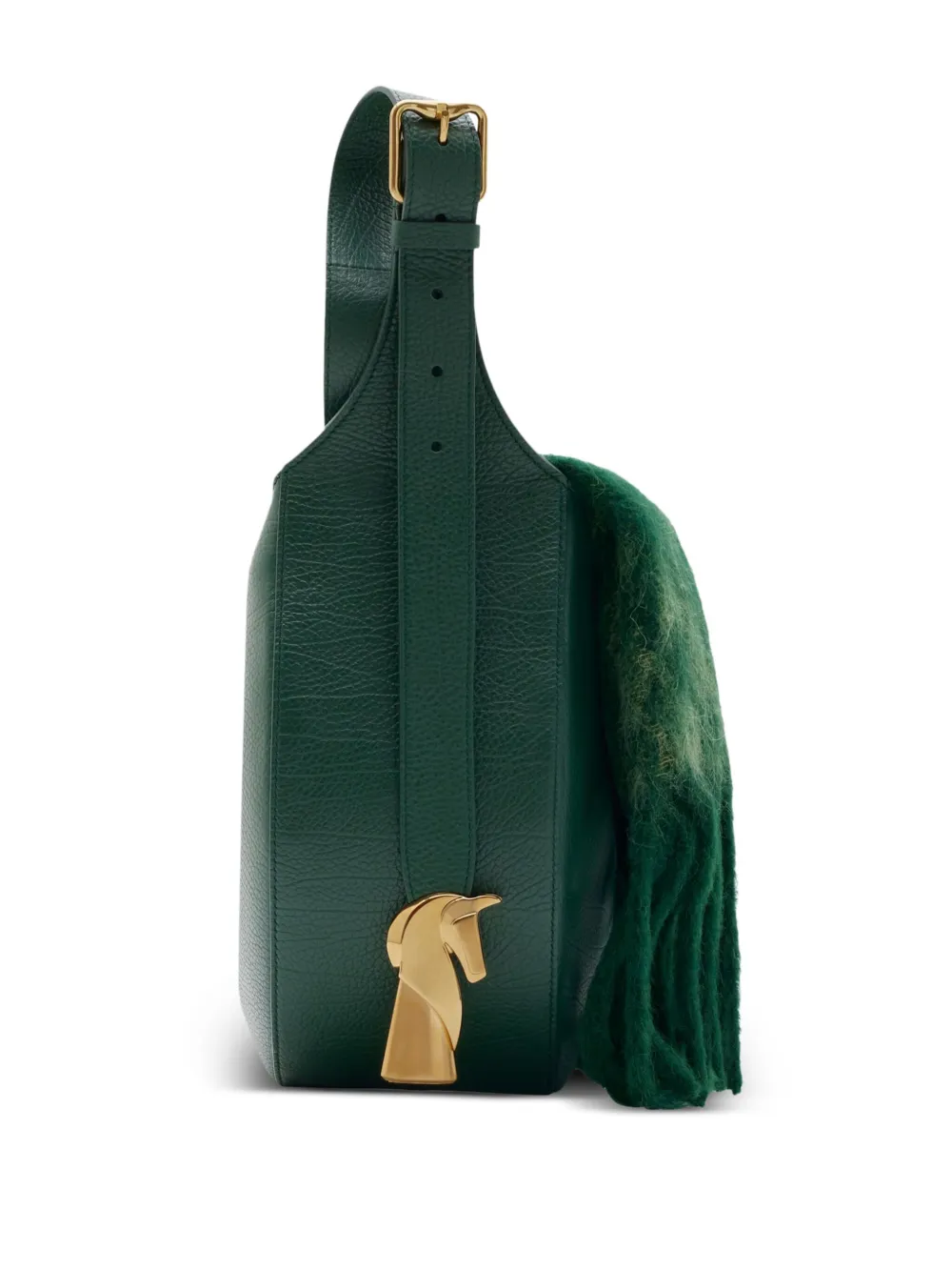 Burberry Extra Large Blanket Shoulder Bag In Green