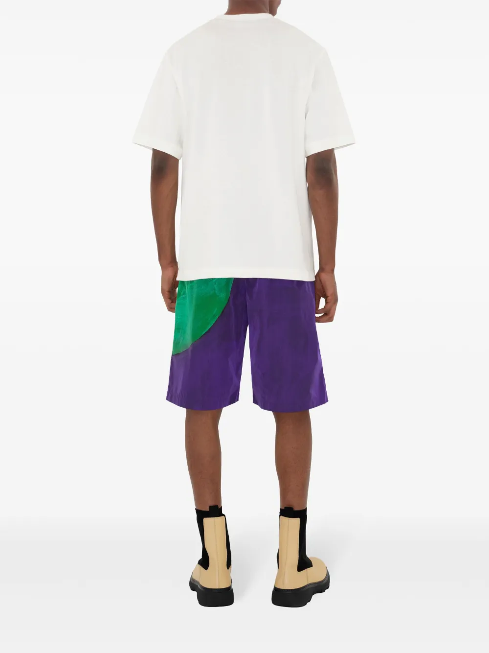 Burberry Elastische shorts met print Grijs