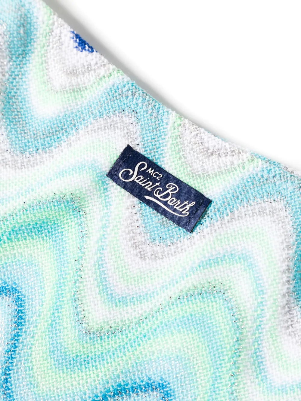 Mc2 Saint Barth Yali Wave-pattern Bikini Set In Blau